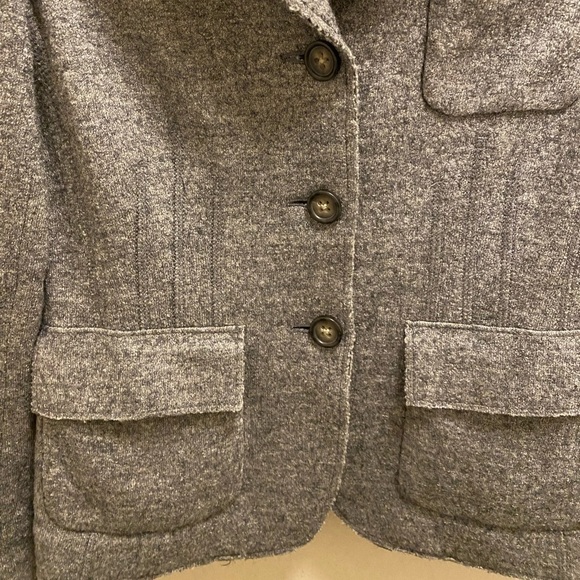 Banana Republic Gray Wool Blend Blazer Size 4 - Picture 5 of 12
